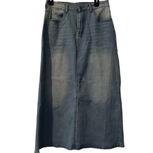 Potili Maxi Denim Skirt – Size 14, Light Wash (NWT)